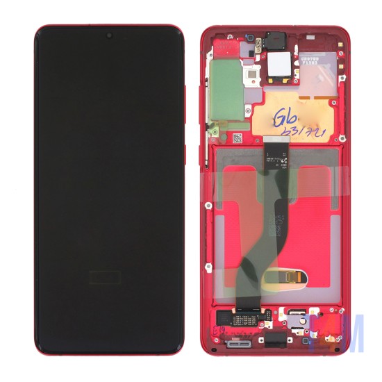 Touch+Display+Frame Samsung Galaxy S20 Plus 4g/5g/G985/G986 No Camera Service Pack Red